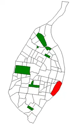 Location (red) of Kosciusko within St. Louis