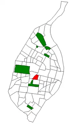 Location (red) of Botanical Heights within St. Louis