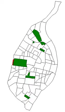 Location (red) of Wydown/Skinker within St. Louis