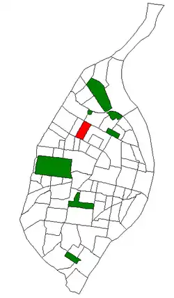 Location (red) of Kingsway East within St. Louis