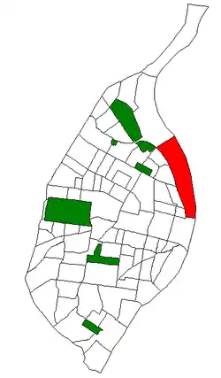 Location (red) of the Near North Riverfront within St. Louis