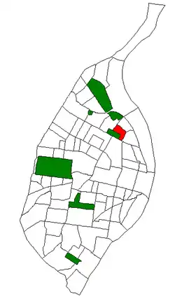 Location (red) of Fairground within St. Louis