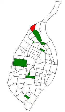 Location (red) of North Point within St. Louis