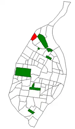 Location (red) of Walnut Park West within St. Louis