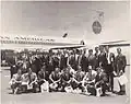 The Southwest Conference Press Tour circa 1970s. McLaughlin is back row, fourth from left, in sunglasses.