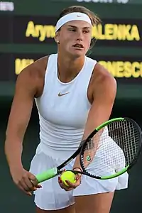 Aryna Sabalenka, 2023 women's singles champion. It was her first major title.