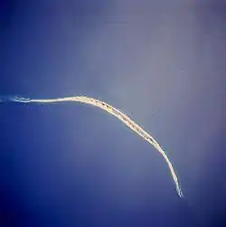 Island as seen from the Space Shuttle on April 1994. North is in the lower left corner.