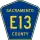 County Road E13 marker