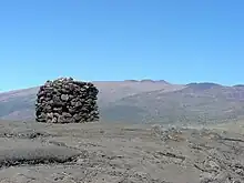 rock tower with mountain