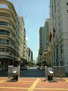 Image 26The banana boom of the mid-20th century boosted the economy of Guayaquil, where office buildings like these were built. (from History of Ecuador)