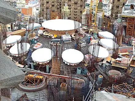 Base of the Christ steeple under construction (2009)