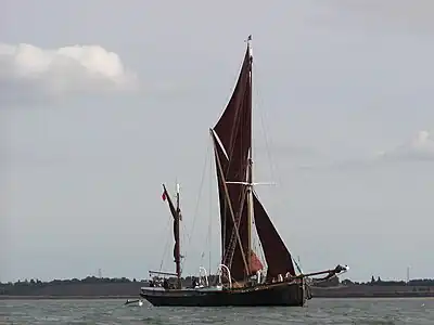 Sailing Barge Thalatta in the River Blackwater