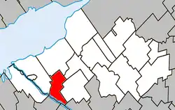 Location within Nicolet-Yamaska RCM