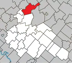 Location within Arthabaska RCM.