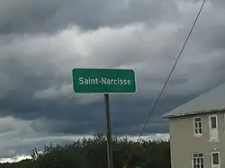 Parish limit sign of Saint-Narcisse-de-Rimouski.