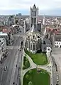 Church seen from Belfry in Ghent