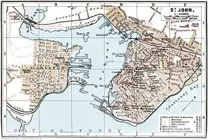 Map of Saint John, New Brunswick, 1894