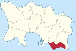 Location of Saint Clement in Jersey