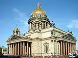 Saint Isaac's Cathedral in Saint Petersburg, the most famous example of an Orthodox church built in a Neoclassical style.