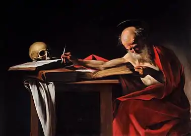 Caravaggio, Saint Jerome Writing