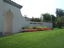 The entrance to St. John's Seminary.