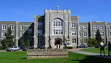 Exterior of the university's main building