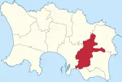 Location of St Saviour in Jersey