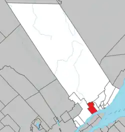 Location within La Côte-de-Beaupré RCM