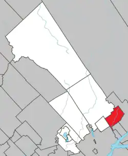 Location within La Jacques-Cartier RCM