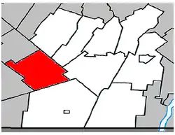 Location within Les Jardins-de-Napierville RCM.