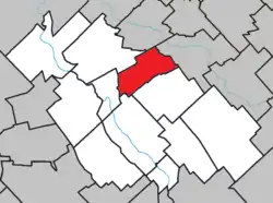 Location within La Nouvelle-Beauce RCM