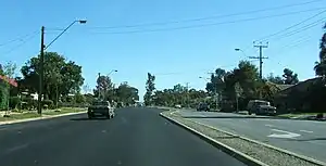 Salisbury Highway, looking southwards at Parafield Gardens.