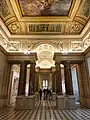 Columns and ceiling decorations of the Escalier Percier & Fontaine, preserved by Lefuel in situ in today's Salle Percier et Fontaine and Salle Duchâtel