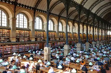 Reading room in use