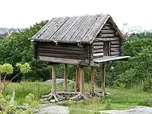 Traditional Sami bear cache, ájtte.