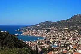 View of Samos town from Ano Vathy