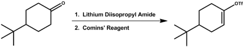 Sample Reaction With Comin's Reagent