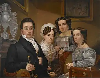 Samuel Beals Thomas, with His Wife, Sarah Kellogg Thomas, and Their Two Daughters, Abigail and Pauline, 1830.  Crystal Bridges Museum of American Art