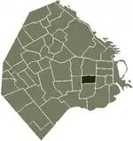 Location of San Cristóbal within Buenos Aires