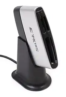 USB card readers like this one typically implement the USB mass storage device class