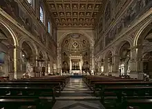 St. Carlo Borromeo (right), Church of San Lorenzo in Damaso, Rome, Italy.