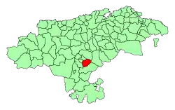 Location of San Miguel de Aguayo