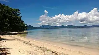 White beach at San Pablo Island, Hinunangan