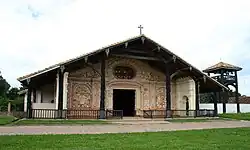 Interior view facing main entrance, church, San Rafael de Velasco, Bolivia