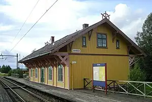 View of the village railway station