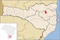 Location in Santa Catarina, Brazil