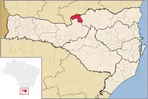 Location in Santa Catarina, Brazil