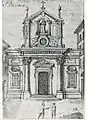 Santa Barbara dei Librari. 17th century engraving