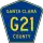 County Road G21 marker