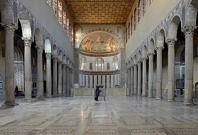 Internally, Santa Sabina appears little changed since Early Christian times.